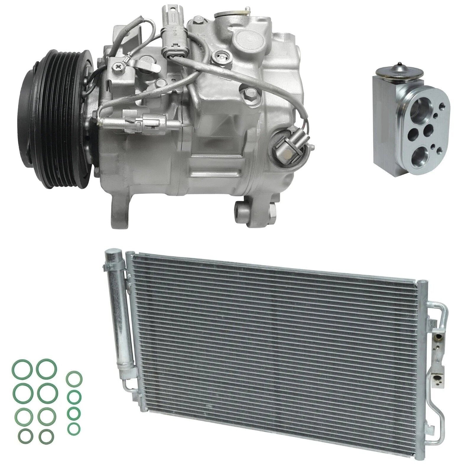 AC Compressor Kit With Condenser Replacement for BMW 320i 2.0L Turbo (2015–2015)