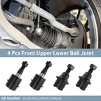 4 x Front Upper Lower Ball Joints for Dodge Ram 2500 3500 (2003-2010)