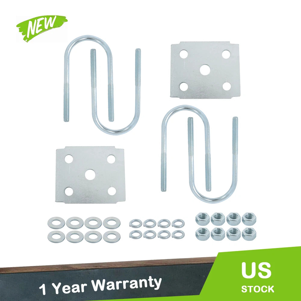 U Bolt Kit for 3500lb Trailer Axle 2-3/8" Round (5-1/2" Long, 1/2" Diameter)