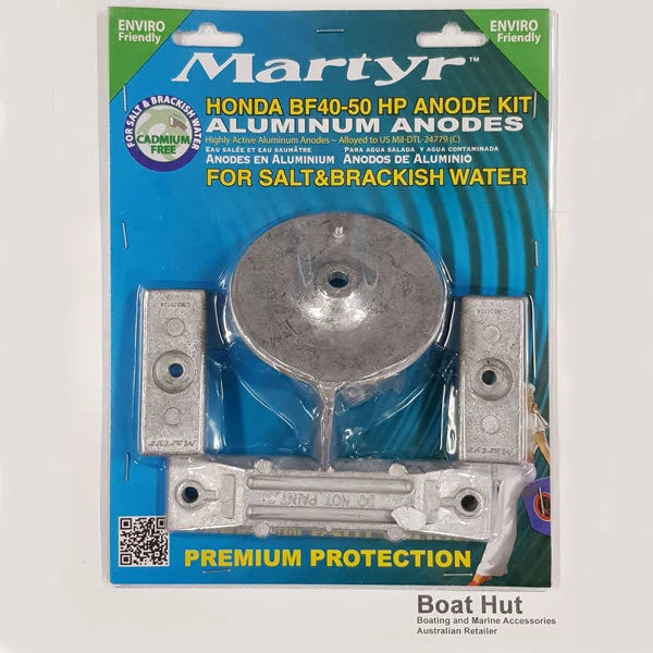 Martyr Aluminum Anode Kit for Honda BF40-50 HP (Salt & Brackish Water)