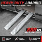 Pair of 63" Galvanized Steel Loading Ramps for Universal Use (880 lbs Capacity)