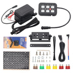6 Gang Switch Panel Circuit Breaker Relay Kit for Car Truck UTV 12V-24V