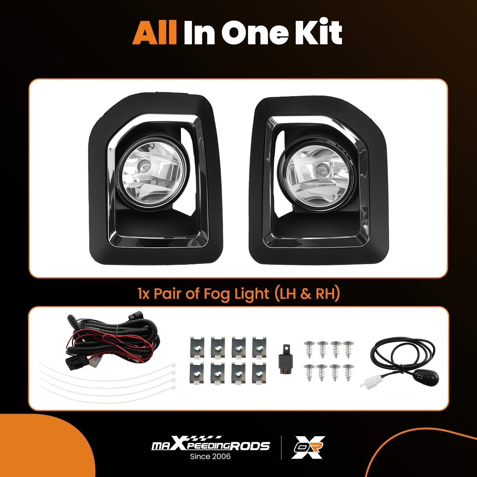 Front Fog Lamp Assembly for GMC Sierra 2500HD/3500HD (2015–2019) 22902334 Halogen