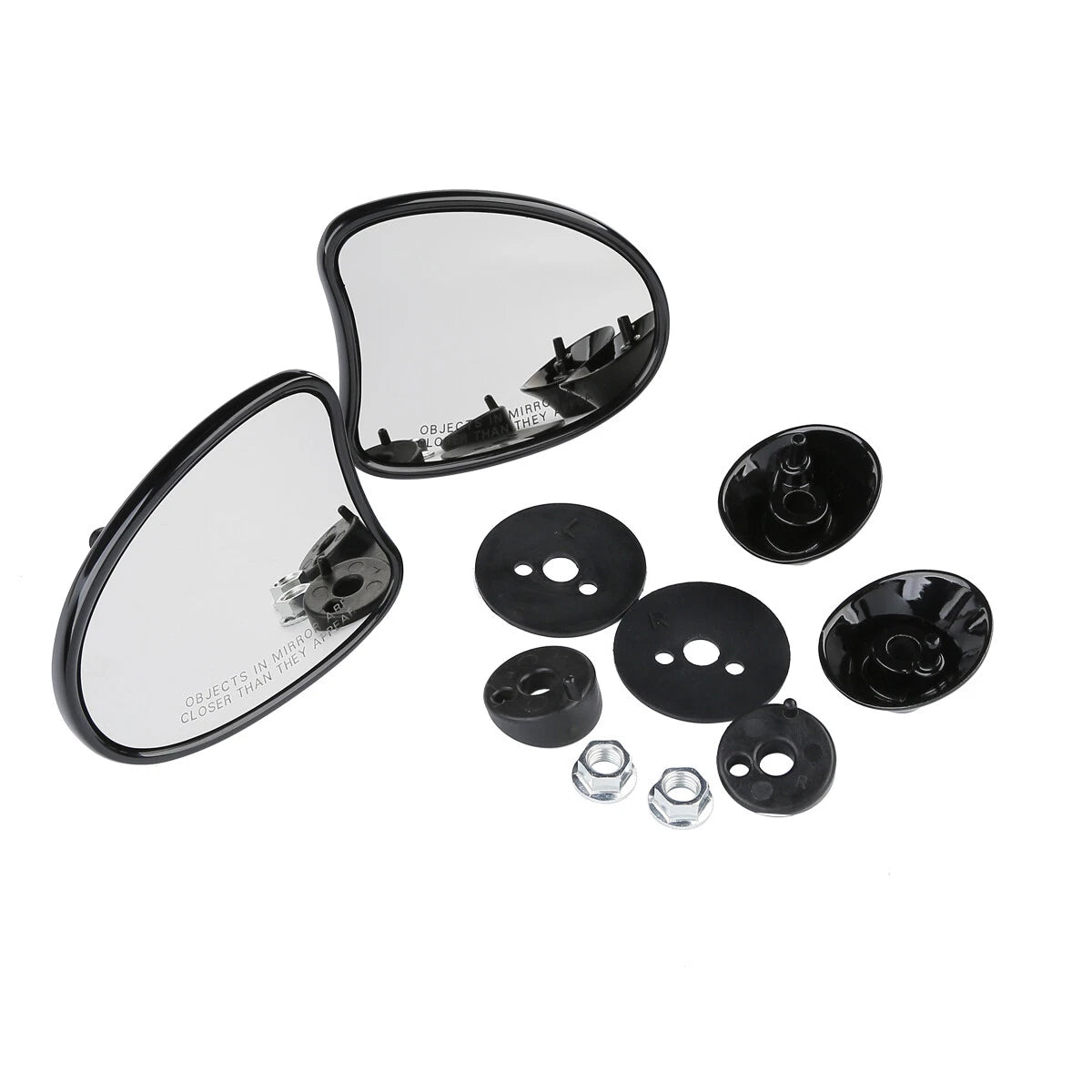 Black Tapered Fairing Mount Mirrors for Harley Touring FLHT FLHX (2014–2022)