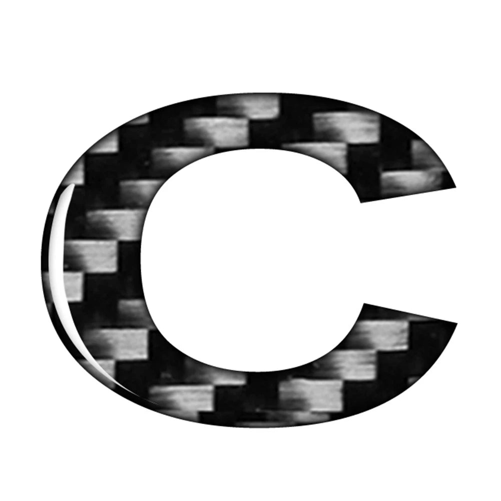 Carbon Black Door Wall Window Badge Emblem Decals for Car
