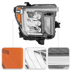 LED Headlight for GMC Sierra 2500 HD (2020–2023) w/ Halogen Signal Right