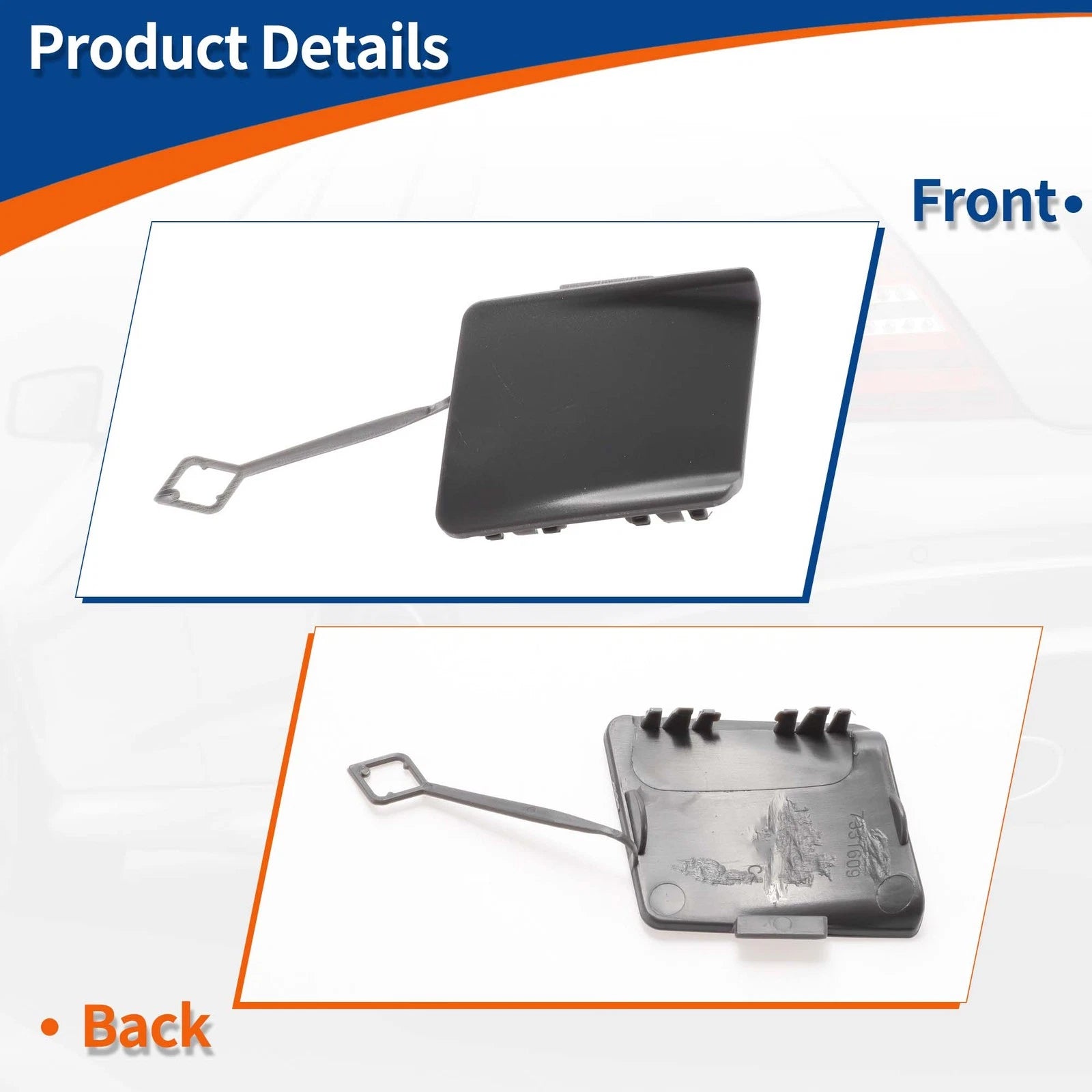 Rear Tow Hook Cover for BMW 5-Series F10 LCI (2014–2017) No. 51127332776