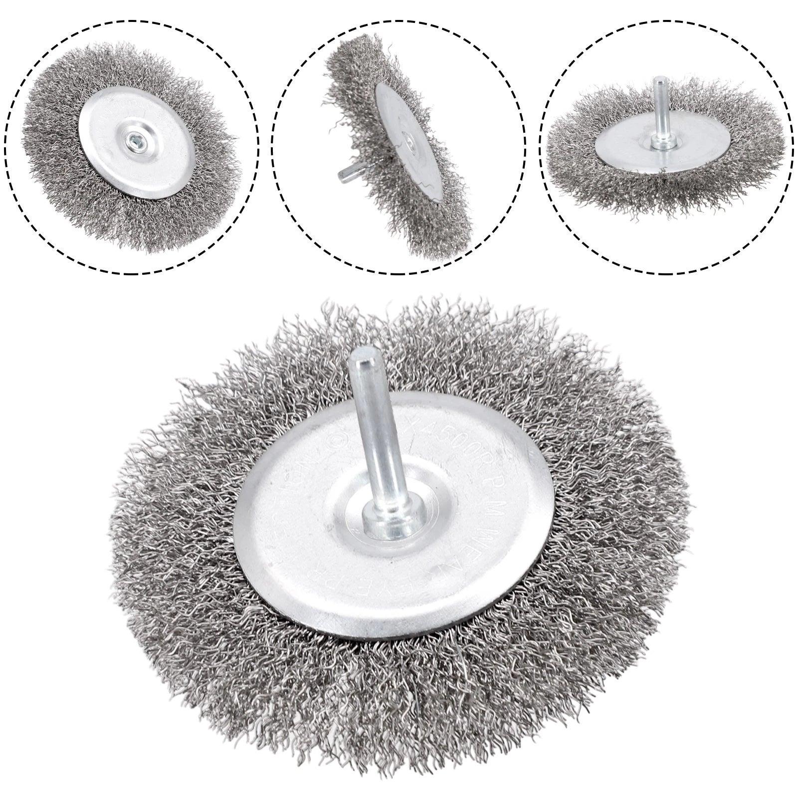 Drill Wire Brushes for Cleaning Rust on Surfaces (2X)