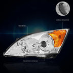 Projector Headlight Set for Honda CR-V (2007–2011) Chrome Housing Amber Corner