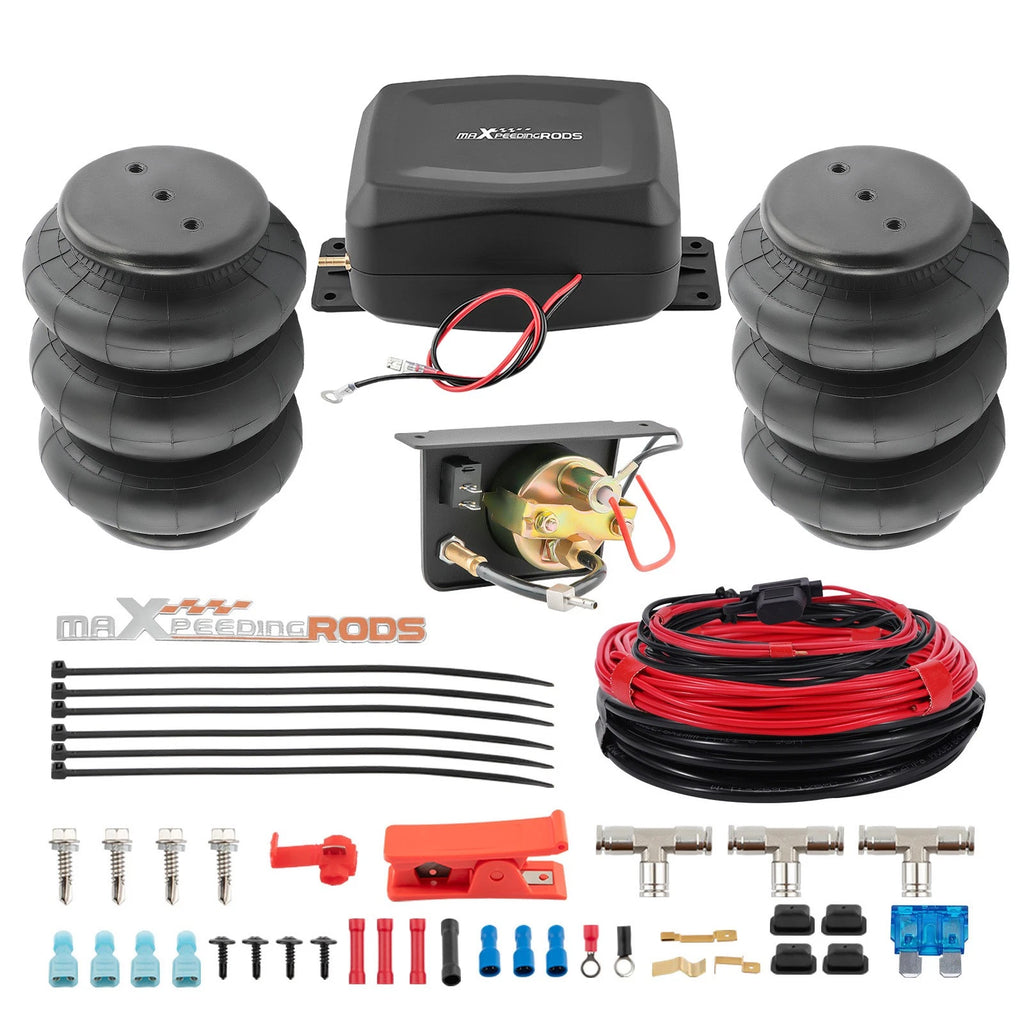 2X Air Ride Triple Bellow Bags for Make Model (YYYY–YYYY)