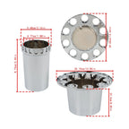 Set of 2 Chrome Front Axle Cover Kits for Make Model