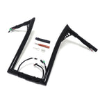16" Black Pre-Wired 25mm Ape Hanger Handlebar for Harley Road King (2014–2015)
