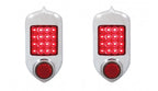 LED Tail Light Assembly Pair with Chrome Housing for Chevrolet (1951–1952)