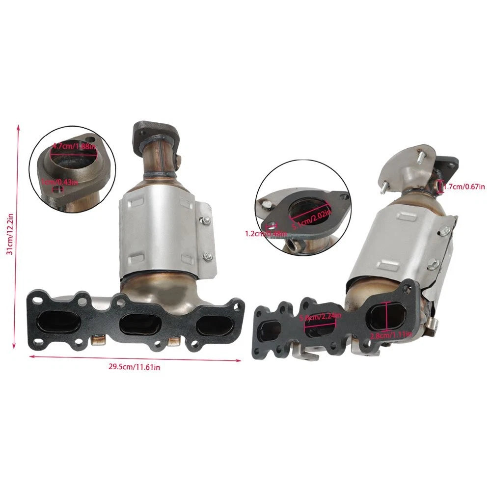 Set of 2 Catalytic Converters for Ford Explorer 3.5L (2013–2019)