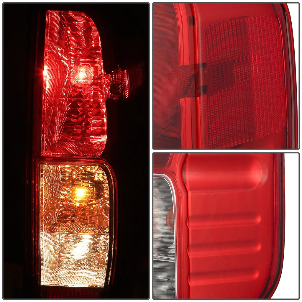 Right Side Taillight for Nissan Frontier Equator (2005–2021) Chrome Housing Red Lens