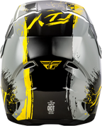 Youth Off-Road Helmet for FLY Racing Kinetic Drip (Youth Small) Grey/Black/Yellow