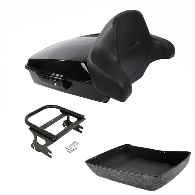 Trunk Backrest Pad Mount Rack for Harley Touring Road King (1997–2008)