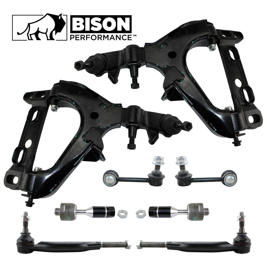 8pc Front Control Arms Tie Rod Sway Bar Links Kit for Chevy GMC