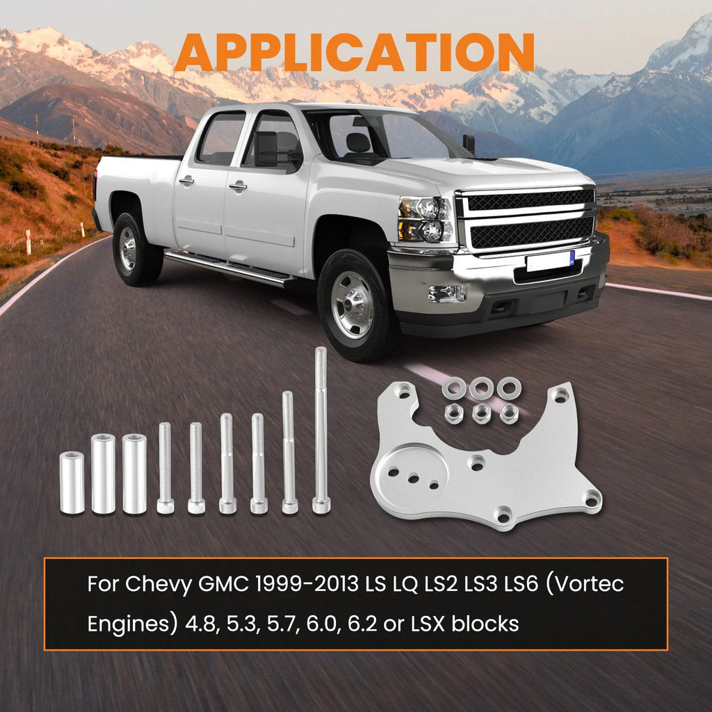 A/C Bracket for Chevy GMC LS LQ LS2 LS3 LS6 Vortec Truck (1999–2013)