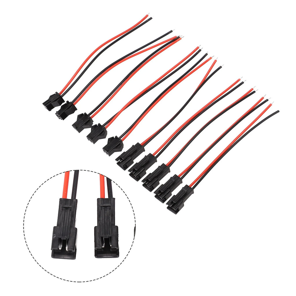 10PCS SM 2P Connector Cables for Automotive Wire Adapter