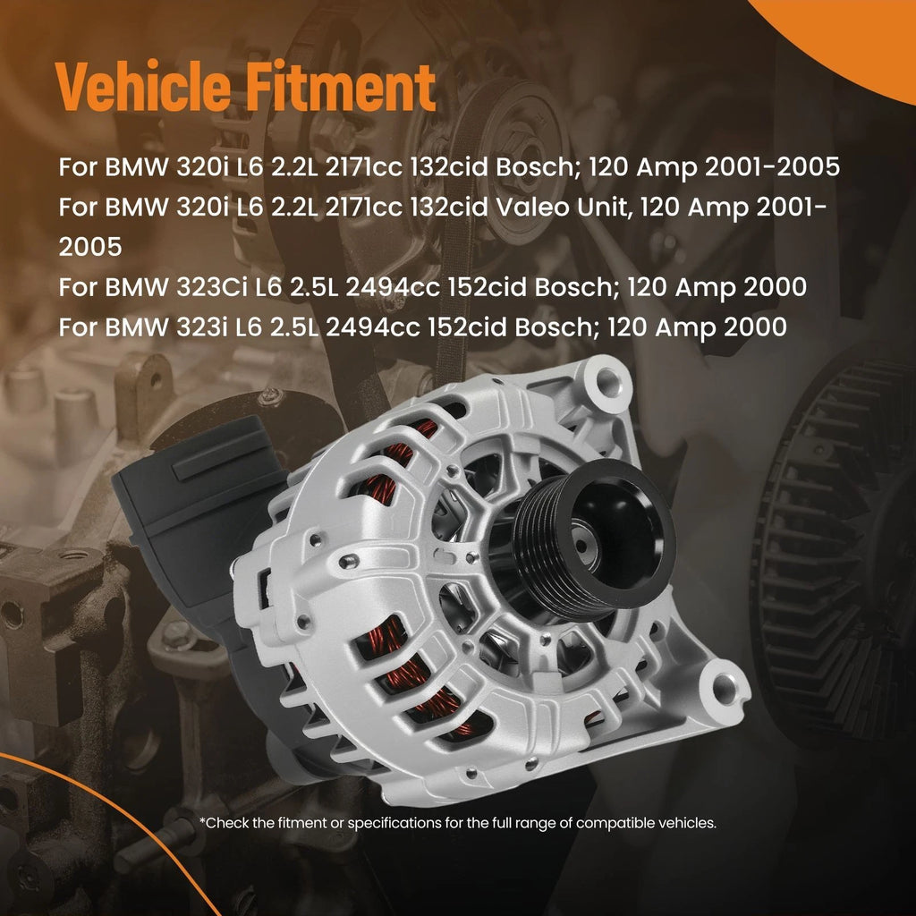 Alternator for BMW Z3 2.8L 1997-2000, 2.5L 1999-2002 (140A, 120A)