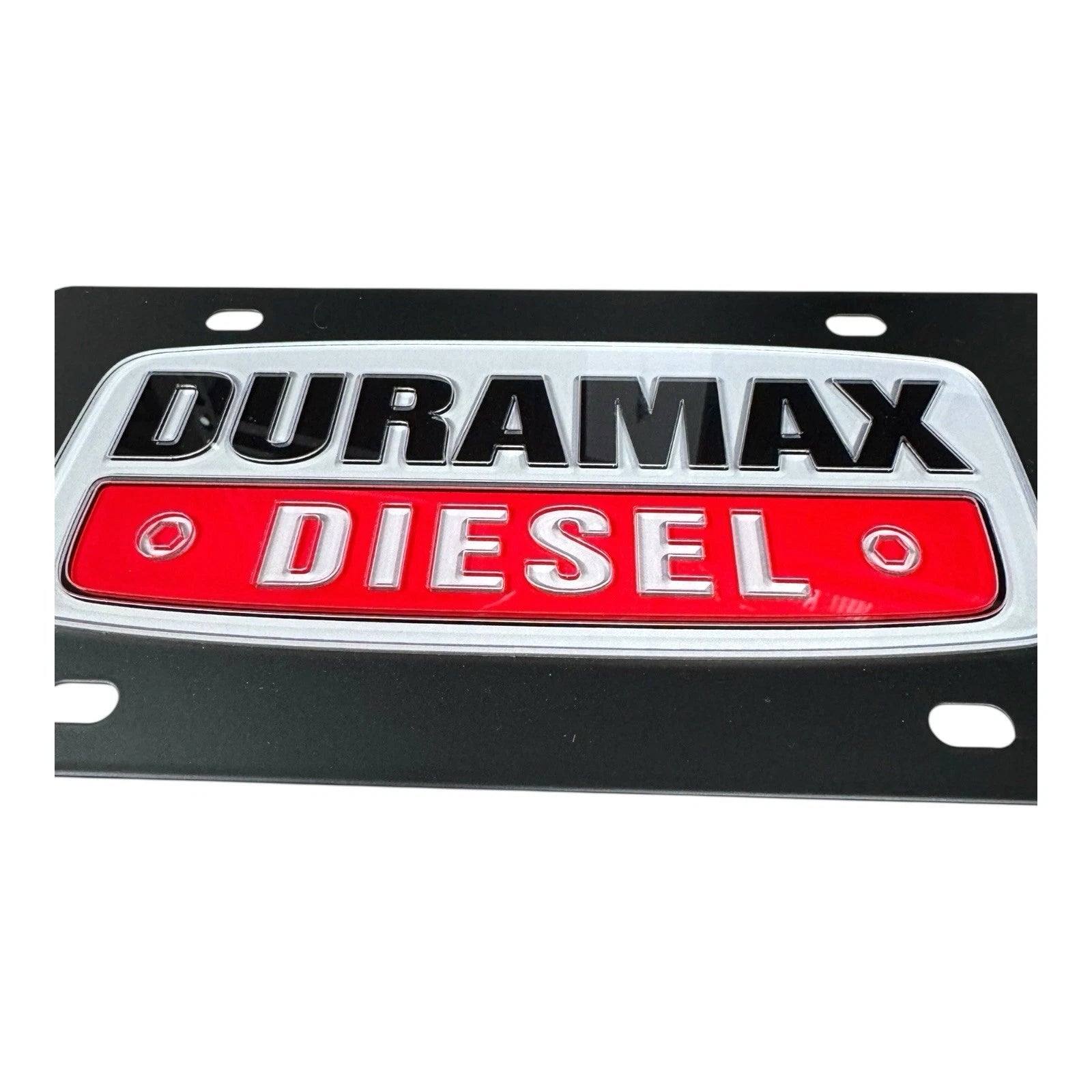 3D Premium Licensed Emblem Logo Black License Plate for Chevy Duramax (2017–2024)