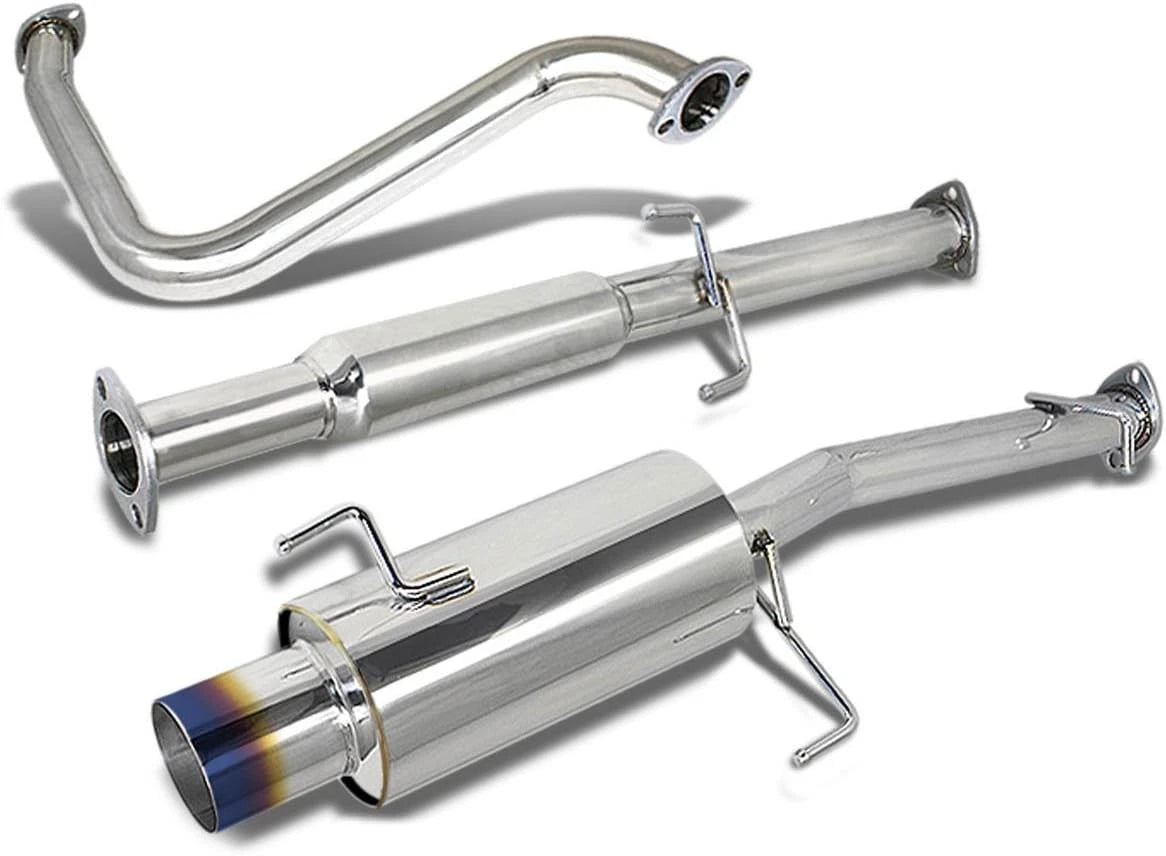 4" Burnt Muffler Tip Catback Exhaust System for Honda Prelude (1992–1996)