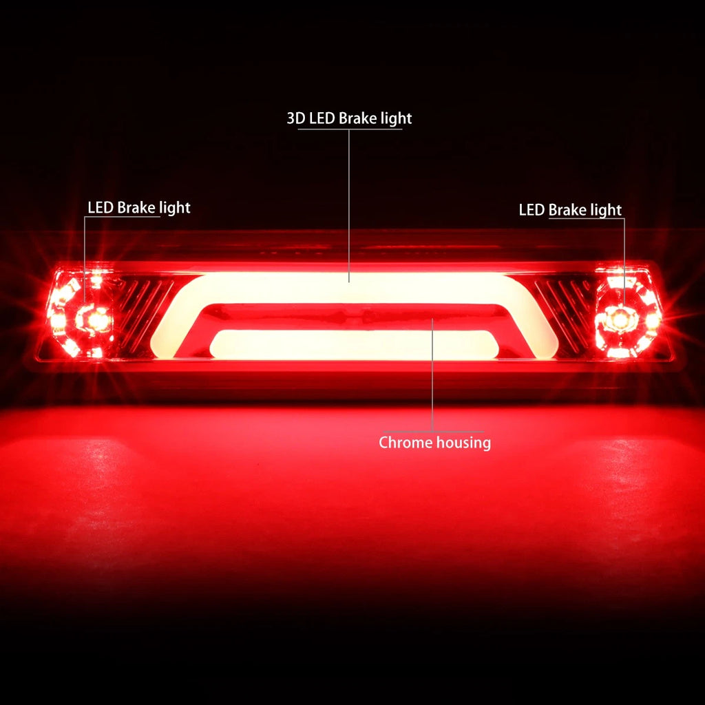 LED Third Brake Light Spoiler for Mustang LX (1987–1993) - Chrome