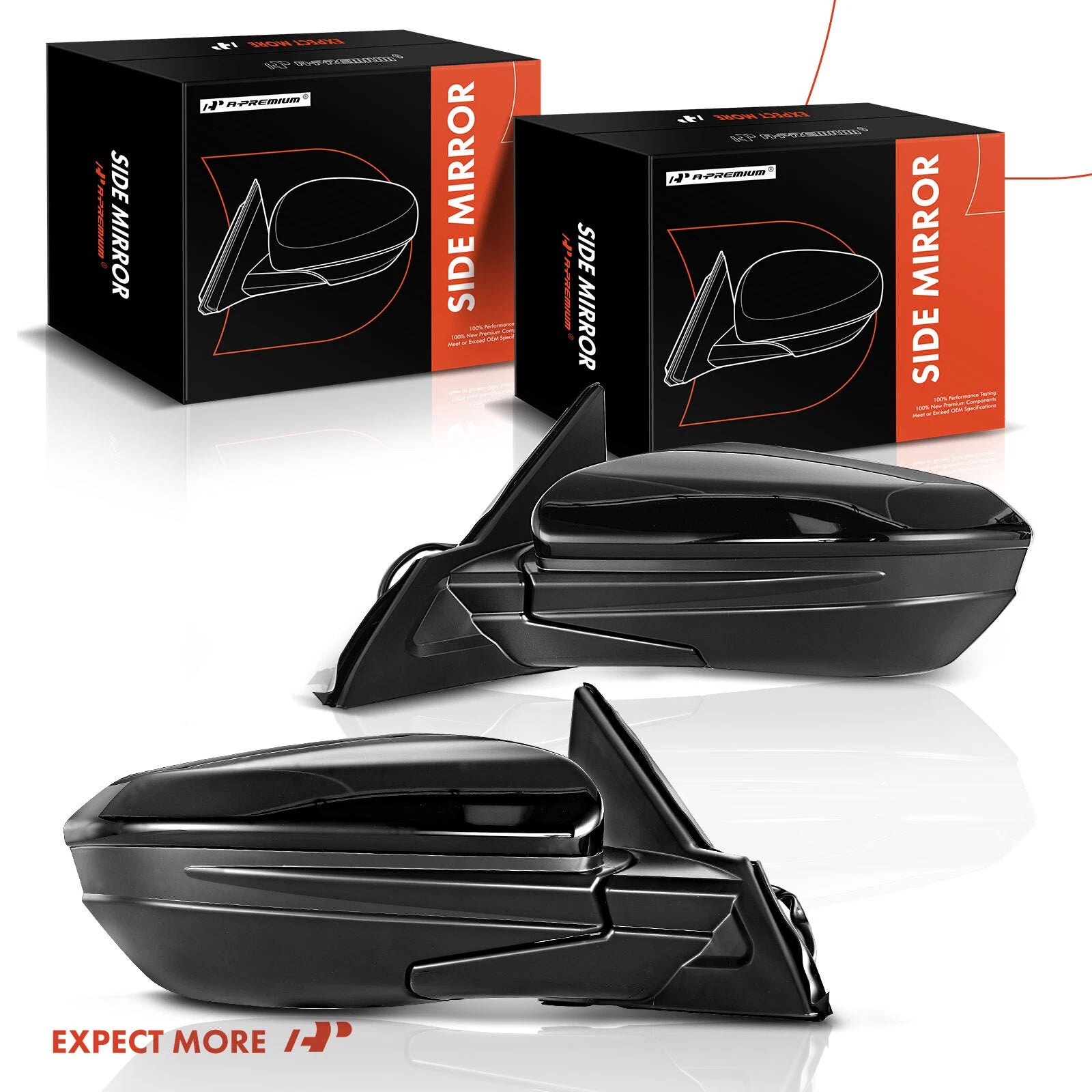 Power Mirror Pair with Manual Folding Heated for Honda Civic (2016–2021)