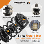 Pair Front Struts w/ Coil Spring Assembly for Toyota Corolla (2014–2019)