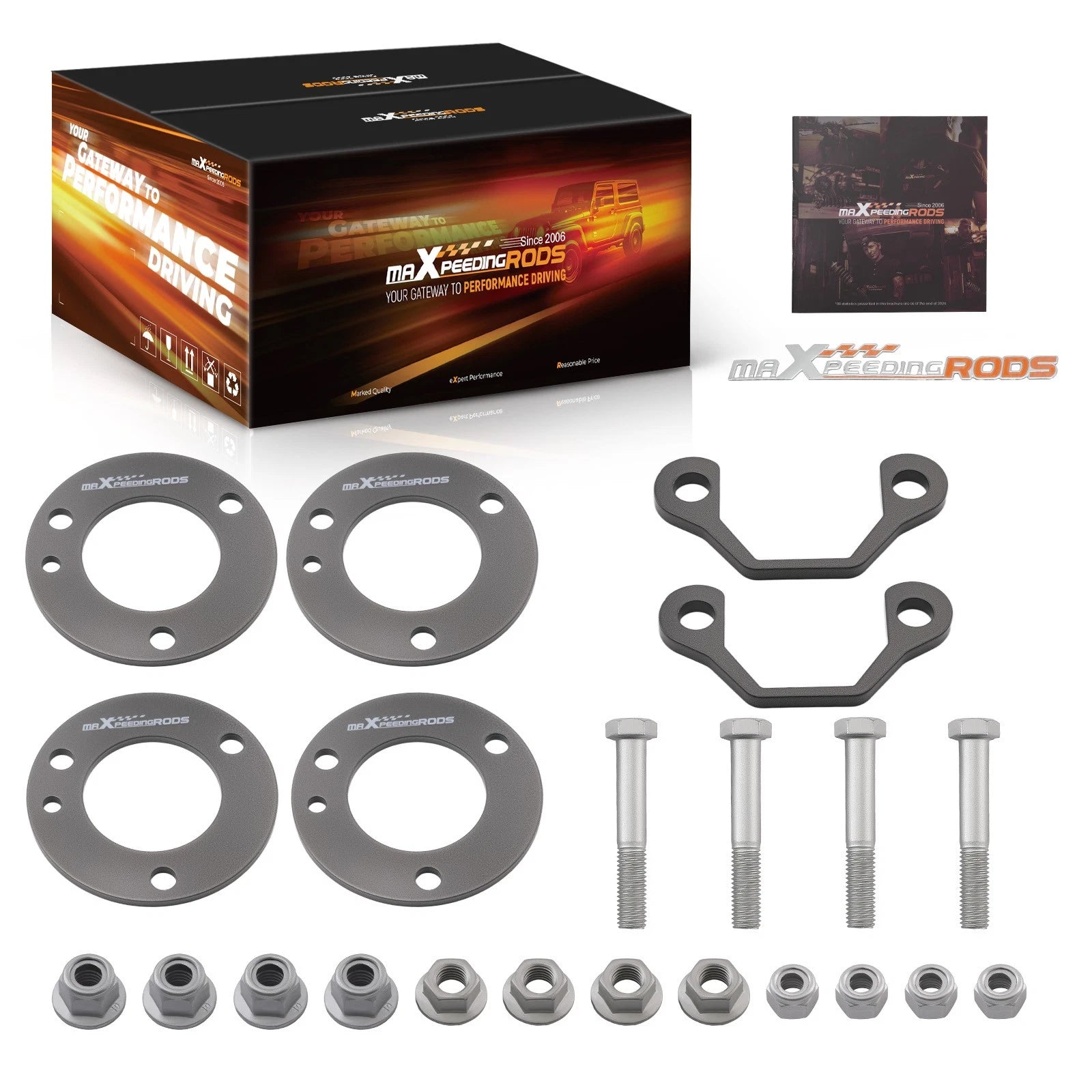 Set of 6 Front Lift Spacer Plates for Ford Bronco 4WD (2021–2025)
