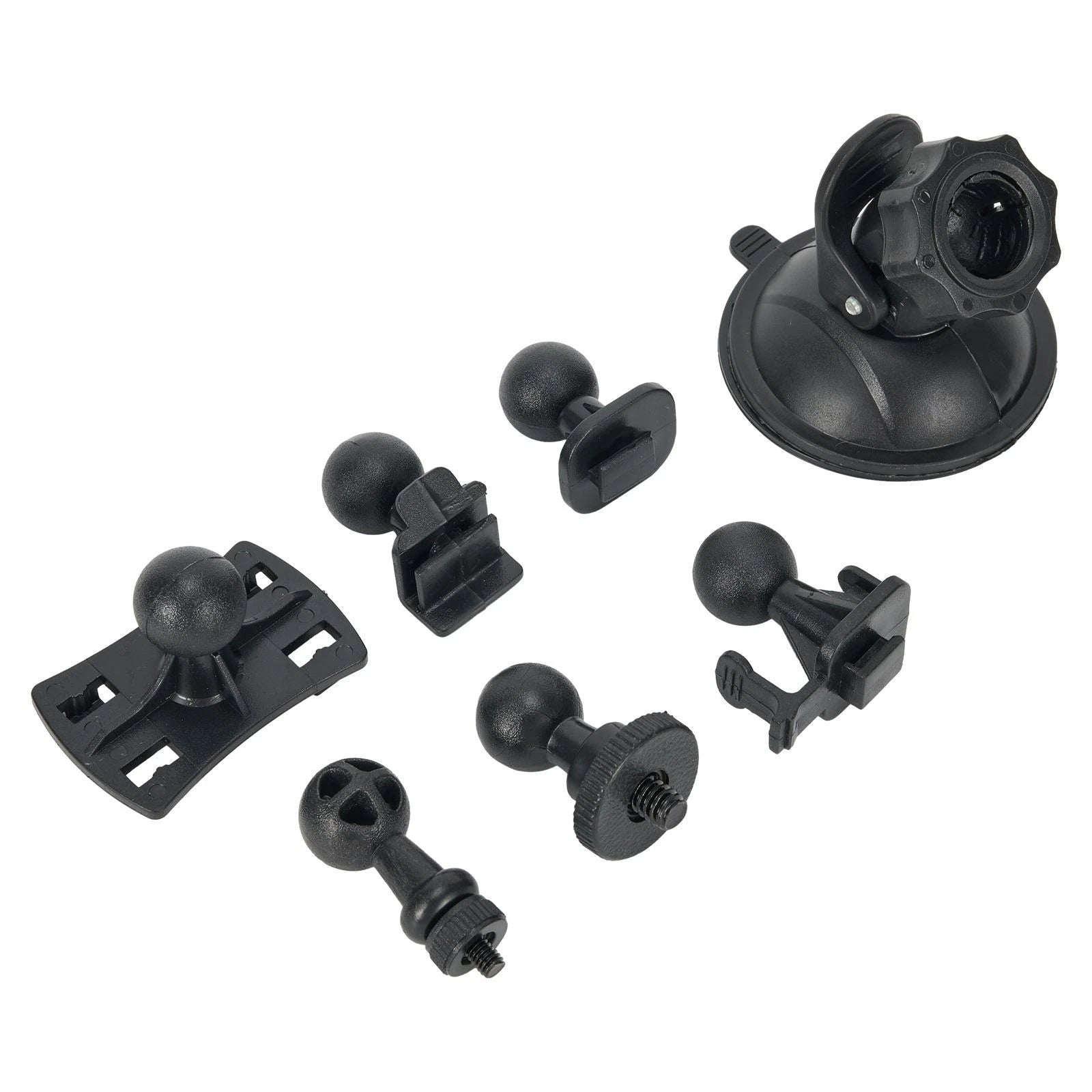 Suction Cup Mount for Dash Cam with 6 Adapters for Vehicle Video Recorder