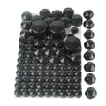 Set of 4 Black ABS Bolt Toppers Caps for Harley Softail Twin Cam (1984–2006)