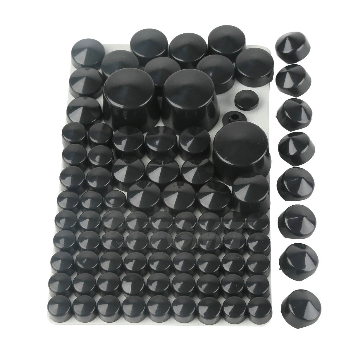 Set of 4 Black ABS Bolt Toppers Caps for Harley Softail Twin Cam (1984–2006)