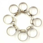 15pcs Stainless Steel Adjustable Hose Clamps for Fuel Line (Universal)