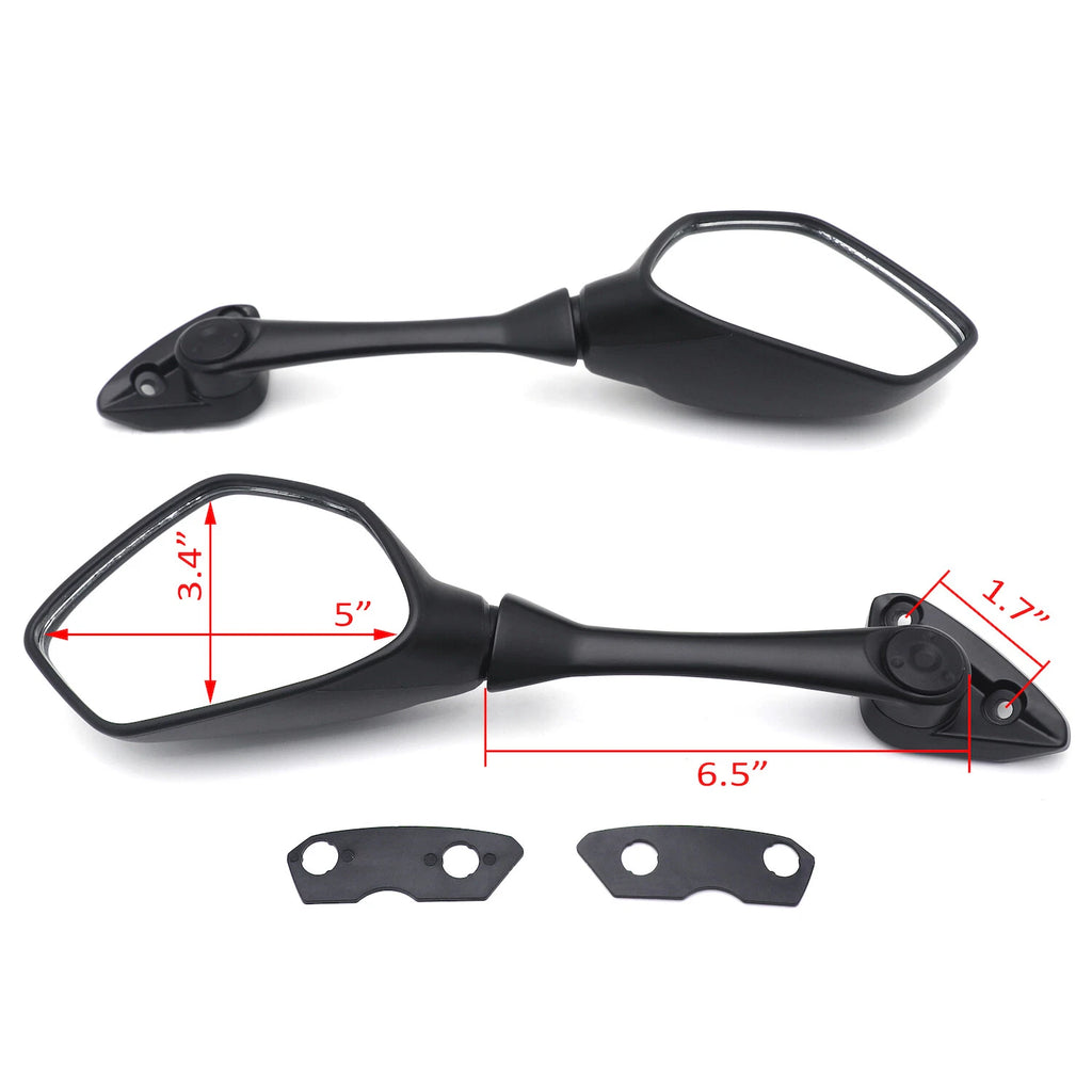 Set of 2 Black Rearview Mirrors for Suzuki GSX-R 1000 (2017–2021)
