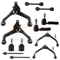 12Pcs Front Sway Bar Ends Tie Rods Control Arms Ball Joints for Jeep Liberty 