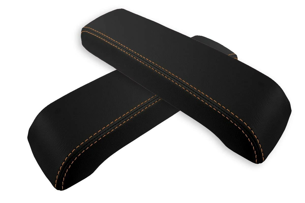 Console Lid Pull Over Cover for Infiniti FX35 (2003–2005) Orange Stitch
