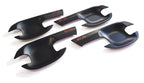 Matte Black Door Handle Cover Insert Bowl Trim for Mazda BT-50 (2021-2023)