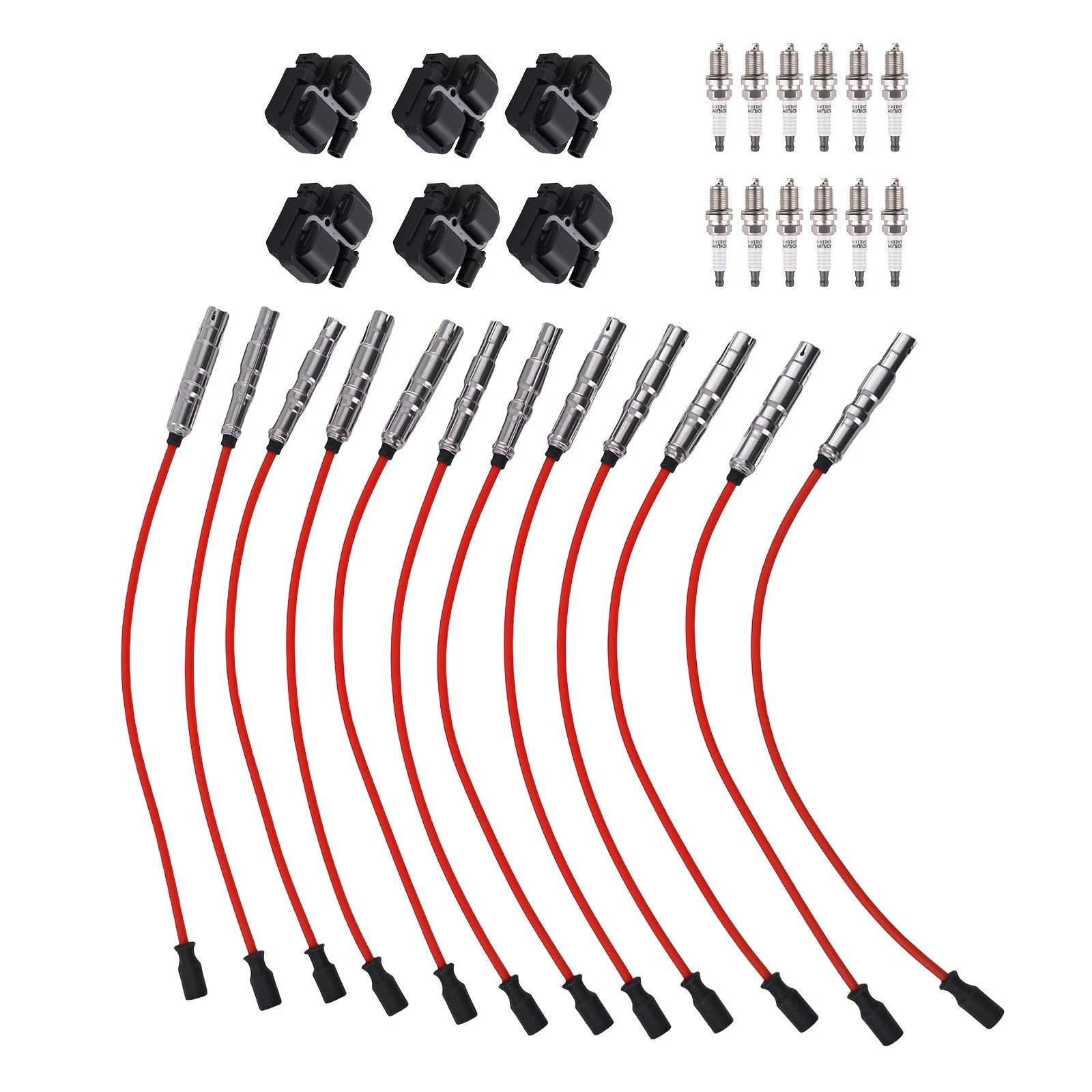 6x Ignition Coil Set for Mercedes-Benz S55 CL55 CLK55 SL55 AMG (2001–2008)