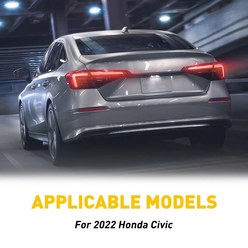Set of 6 Black Pillar Post Covers for Honda Civic (2022)
