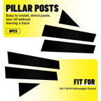 6X Piano Black Pillar Posts Door Trim Cover Kit for Volkswagen Passat (2011–2015)