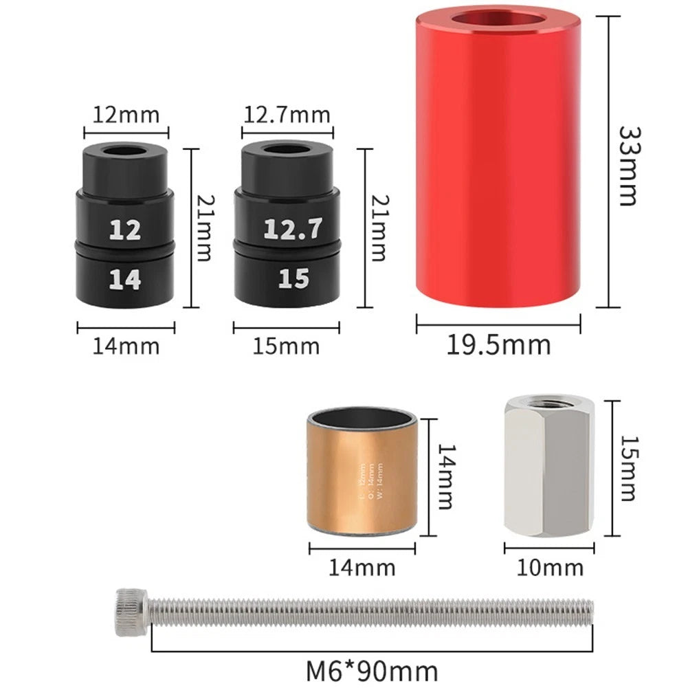 Rear Shock Absorber Bushing Tool for DU (Aluminum Alloy, Stainless Steel)