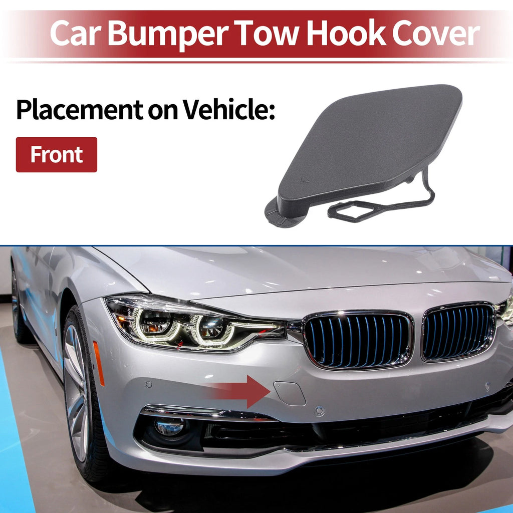 Front Bumper Tow Hook Cover for BMW 320i (2016–2018) No. 51117396837 Grey