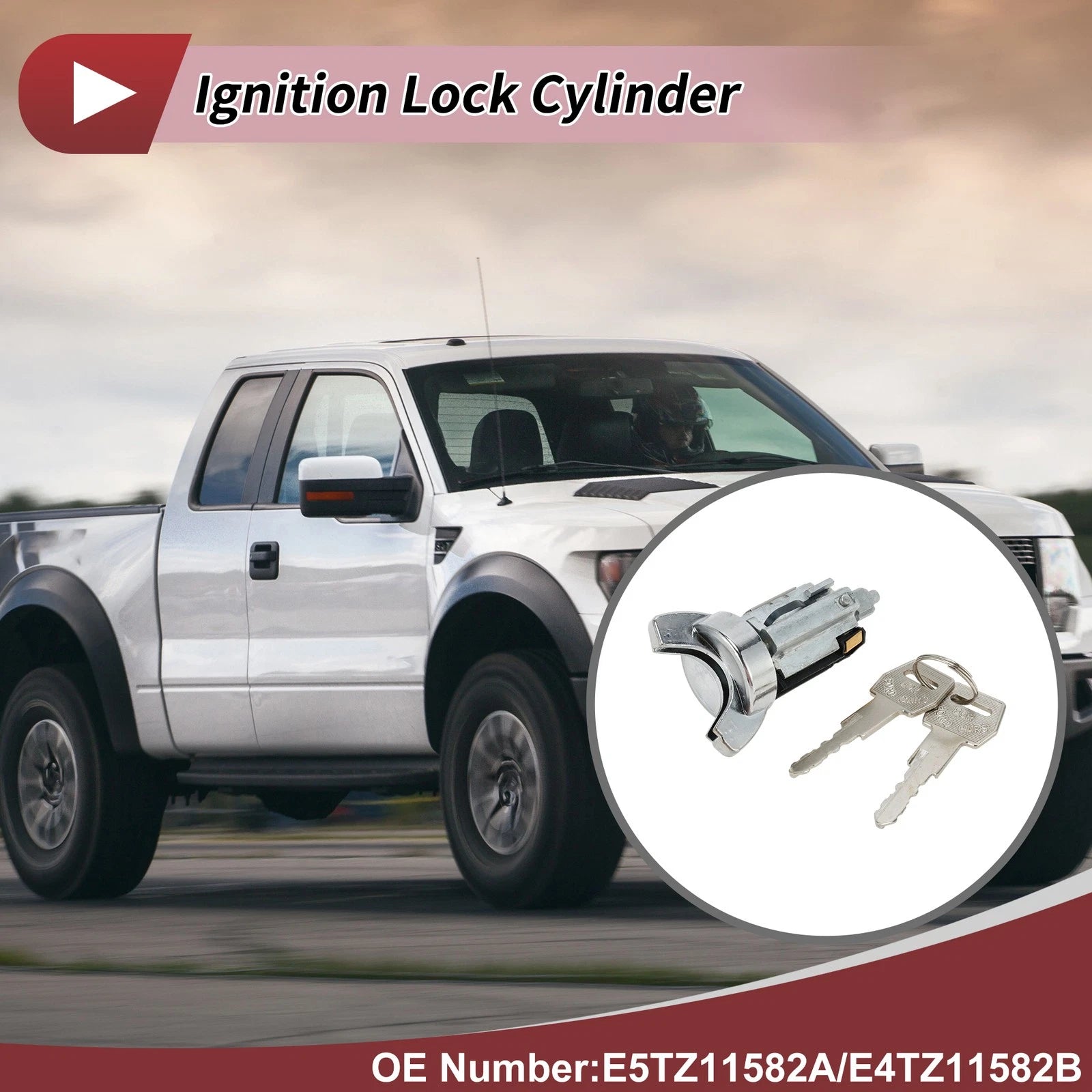 Ignition Lock Cylinder for Ford F150 (1985–1991) No.E5TZ11582A