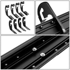 Set of 2 Black Flat Side Step Bars for Ford F-150 Super Crew Cab (2009–2014)