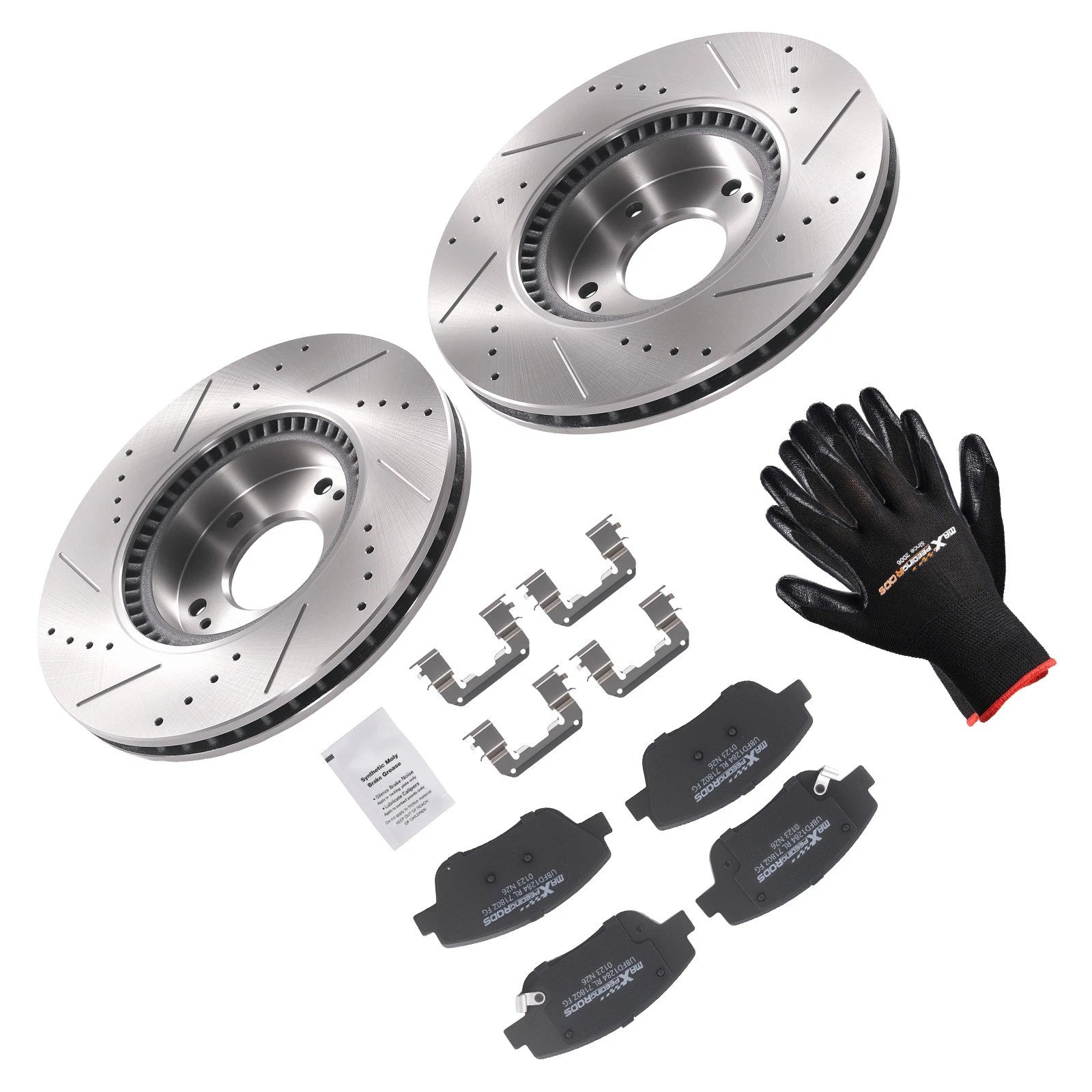 Front Brake Rotors and Pads Kit for Hyundai Sonata (2011–2015) Kia Optima (2011–2016)