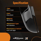 Mirror Housing Covers for Audi A6 S6 RS6 A3 Q3 (2009-2012) Gloss Black