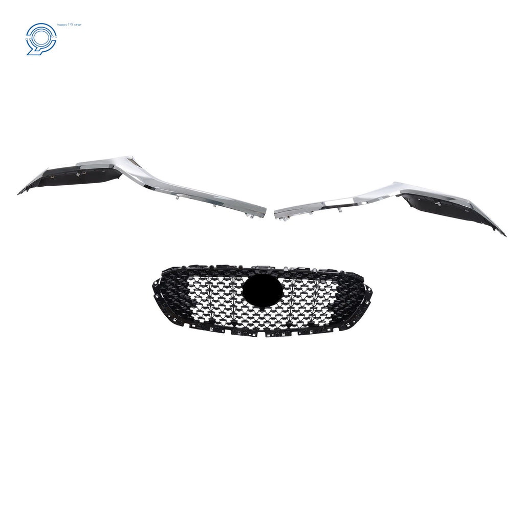 Gloss Black Front Upper Grille with Chrome Trim for Mazda CX-30 (2020–2023)
