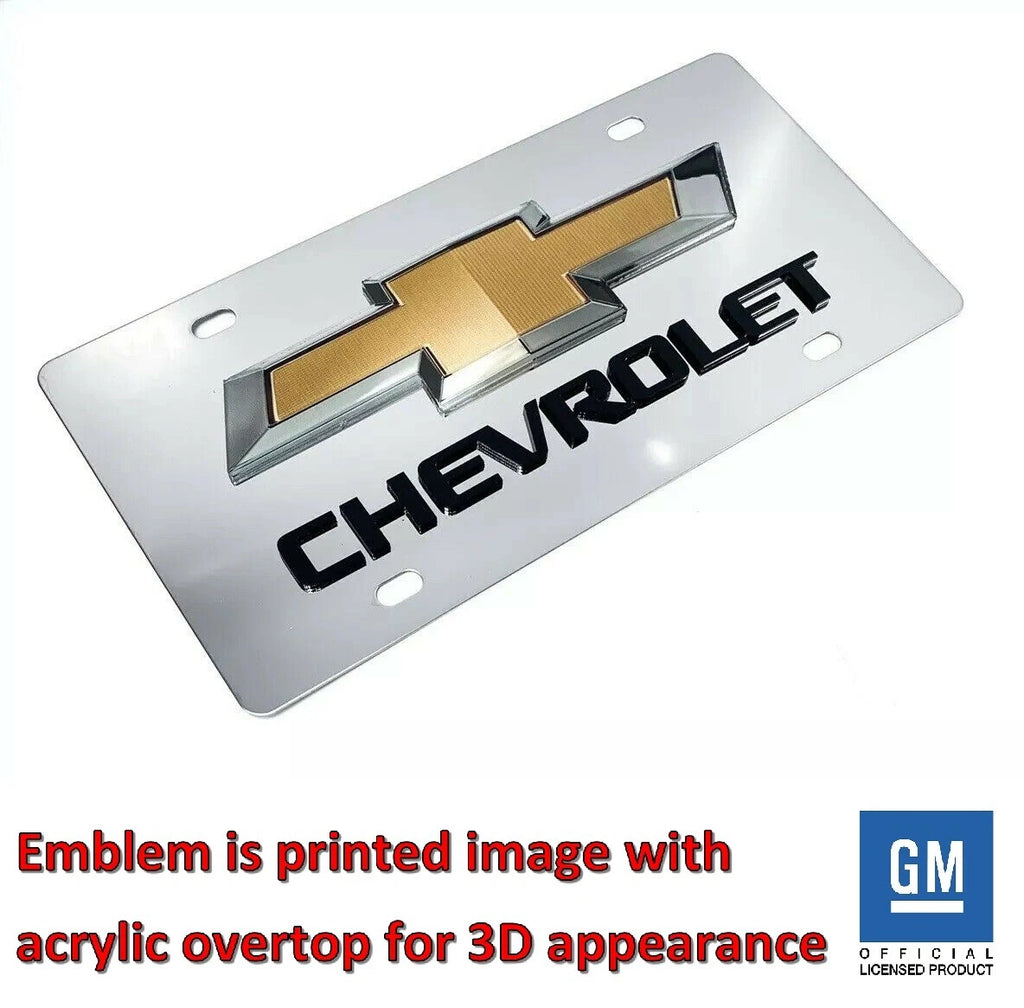 Chrome Bowtie License Plate Emblem Replacement for Chevrolet (2011–2026)